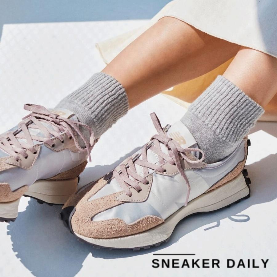 New Balance 327 Grey Beige WS327SFA nhìn từ góc trên xuống