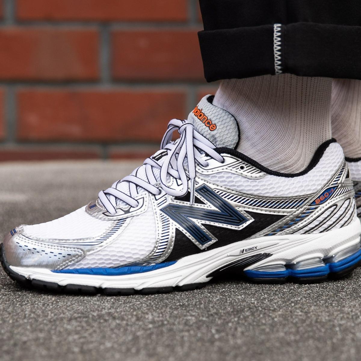 New Balance 860v2 OG White Silver ML860XB góc nhìn từ trên xuống