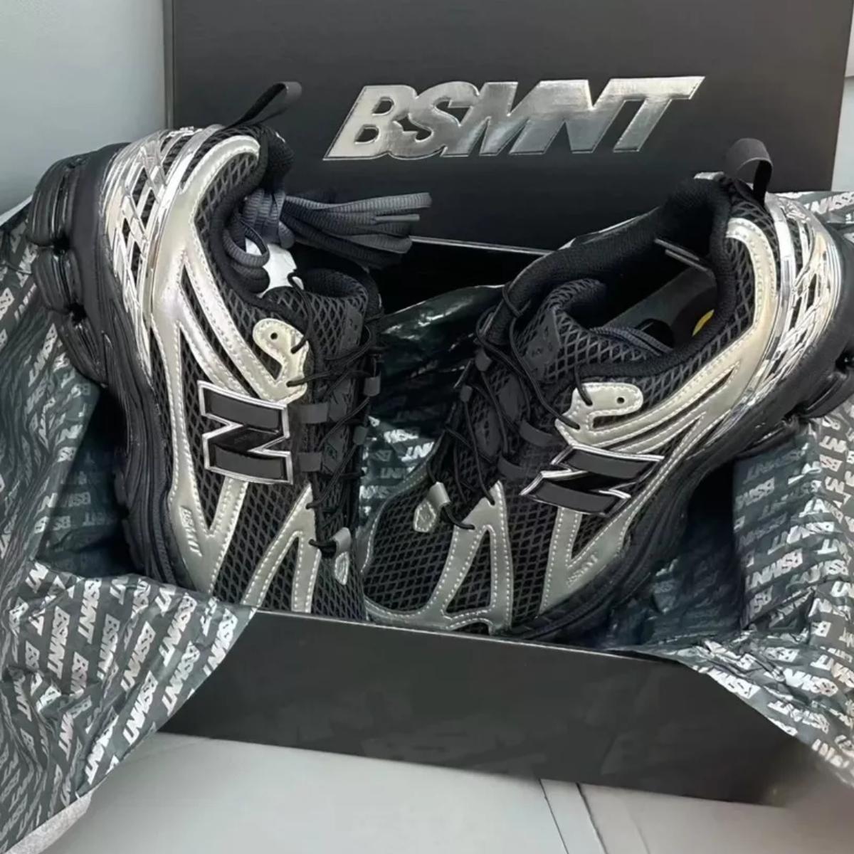 Chất liệu da nubuck và mesh trên upper New Balance x The Basement 1906R